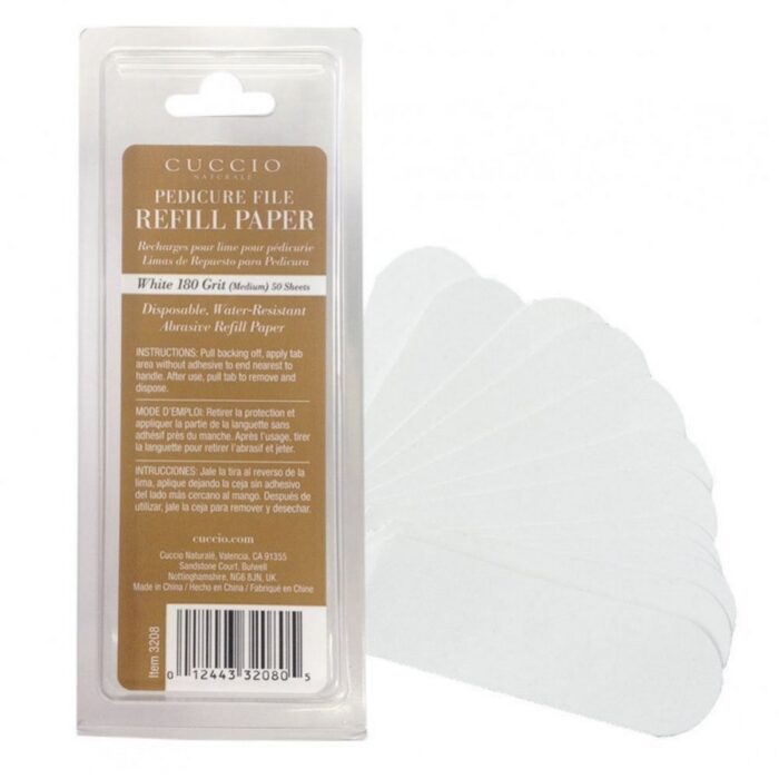 cuccio-pedicure-file-refill-paper-white-180-grit